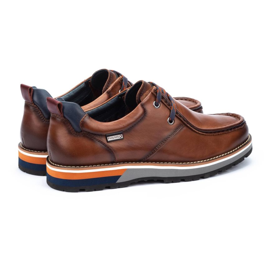 Men's Pikolinos PIRINEOS Lace Up Shoes Brown | NZ B590QA7